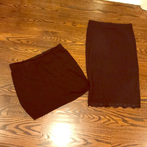 Two black skirts (one long, one short) - Picture 1 of 3
